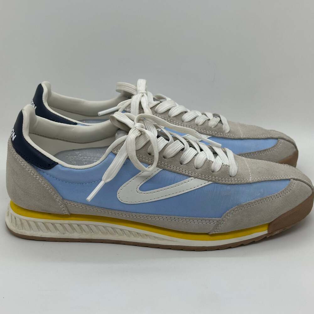 Tretorn Rawlins 2.0 Miami Blue Suede Textile Lace-up Rubber Sole Sneakers - Picture 2 of 15